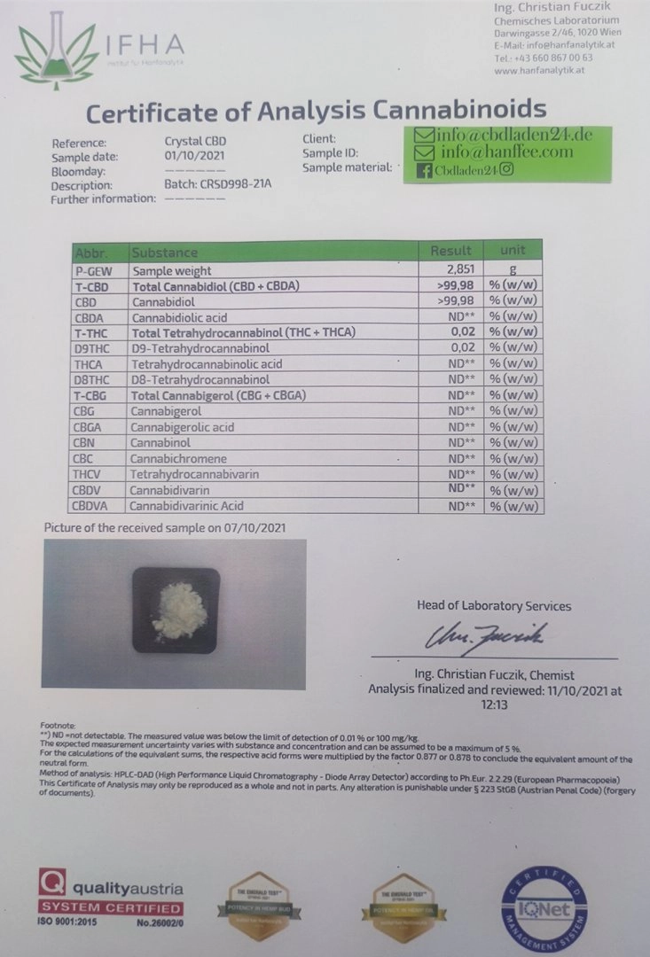 CBD Kristalle Isolat 